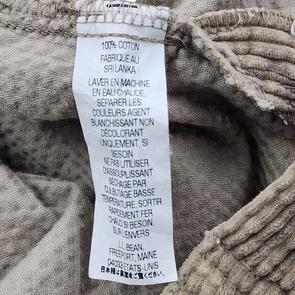 LL Bean Corduroy Button Up Shirt Jacket Brown Tan Front Pocket Womens Plus 2XL - Picture 5 of 9